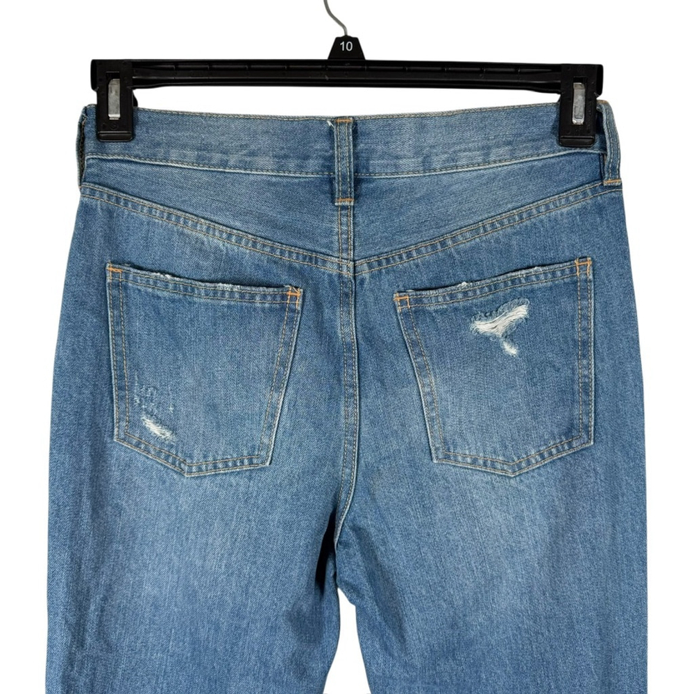 Free People We The Free Distressed High Rise Button Fly Jeans Cotton Size 25 - Picture 7 of 10